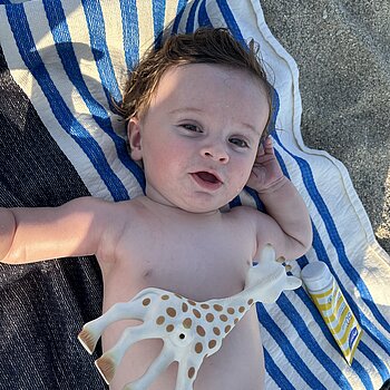 Gabin a la plage
