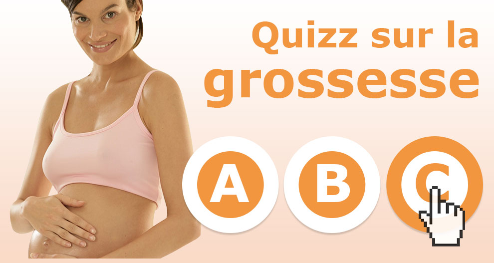 Une femme enceinte est représentée à côté de trois cercles étiquetés A, B et C.