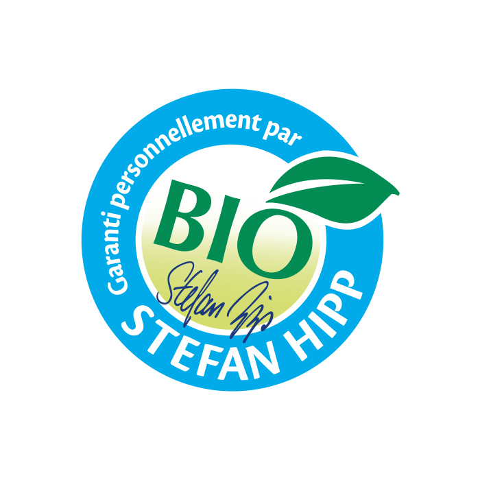 Un logo circulaire bleu et vert avec le texte 